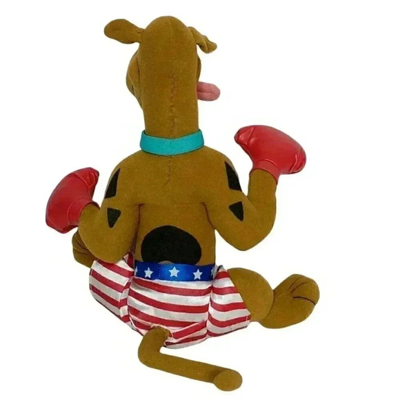 Scooby Doo Boxer Boxing Gloves American Flag Toy Network Plush 11.5" - Picture 2 of 9